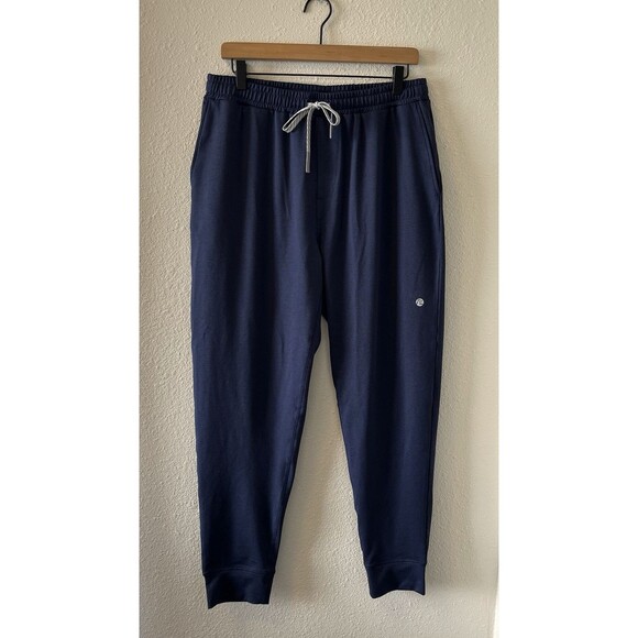 Rhoback Delta Performance Joggers Mens Large Blue Athletic Stretch Tapered Pants - Picture 1 of 16